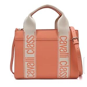 NEW Cavalli Class Serafina Coral LARGE Top Handle Satchel Tote Bag New